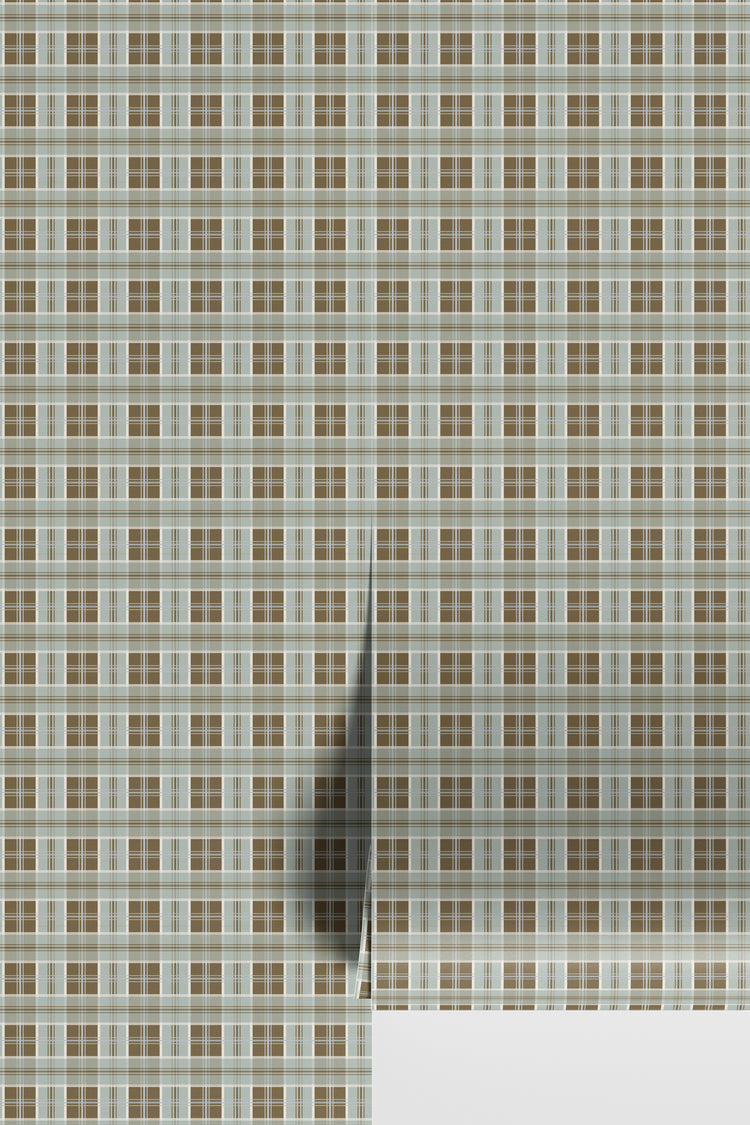 blue wallpaper, plaid wallpaper, blue plaid wallpaper, vintage plaid wallpaper byHopeatHome