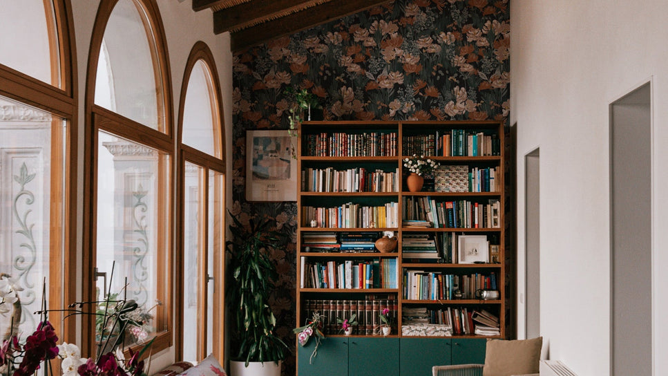 moody floral wallpaper byHopeatHome