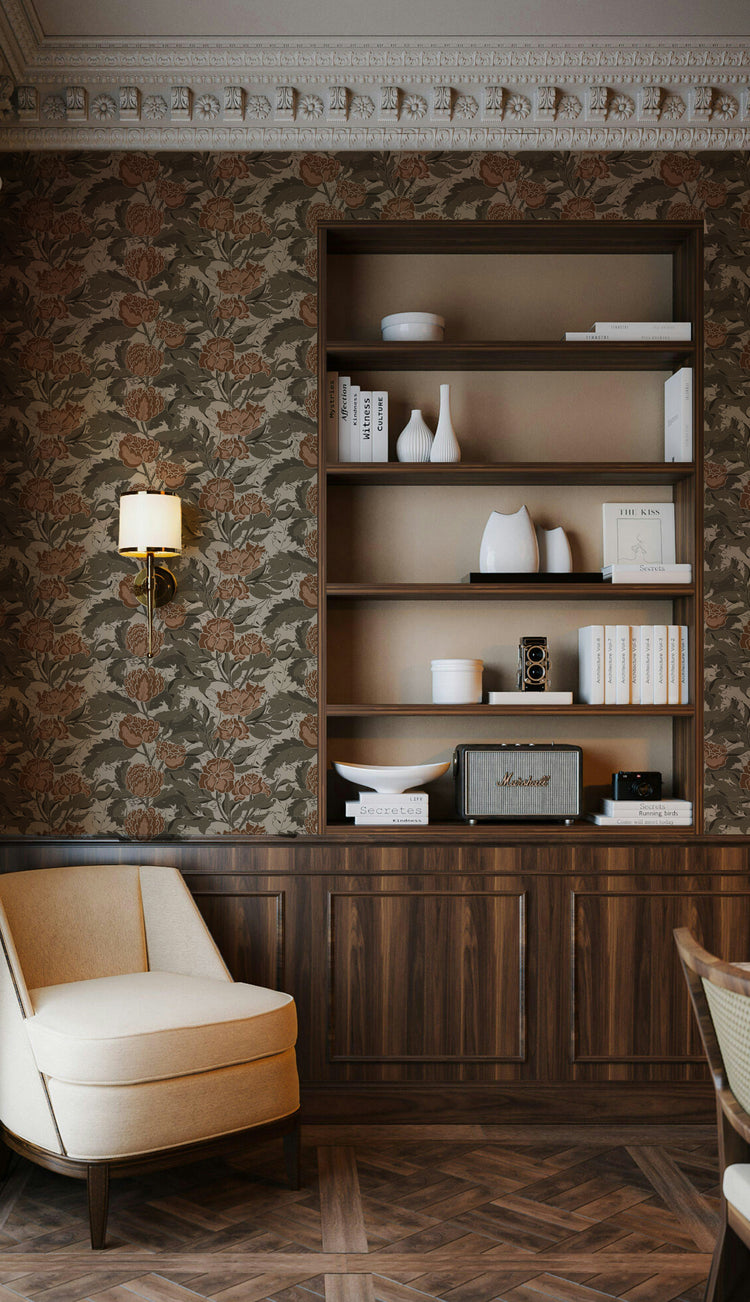 Floral Wallpaper for Home Office
