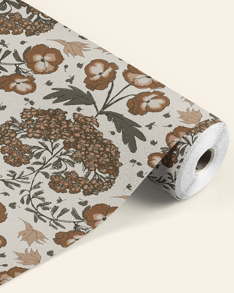 Vintage and Botanical Inspired Wallpaper