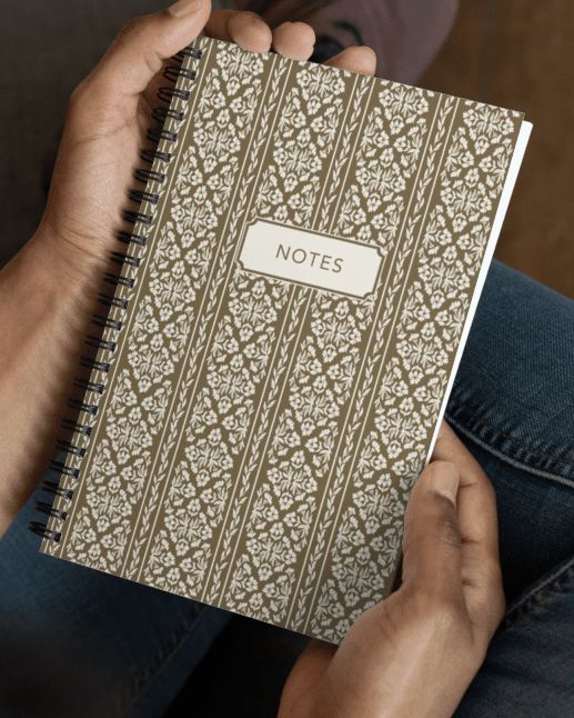 Pattern Inspired Notebook for Holiday Pop Up Shop byHopeatHome