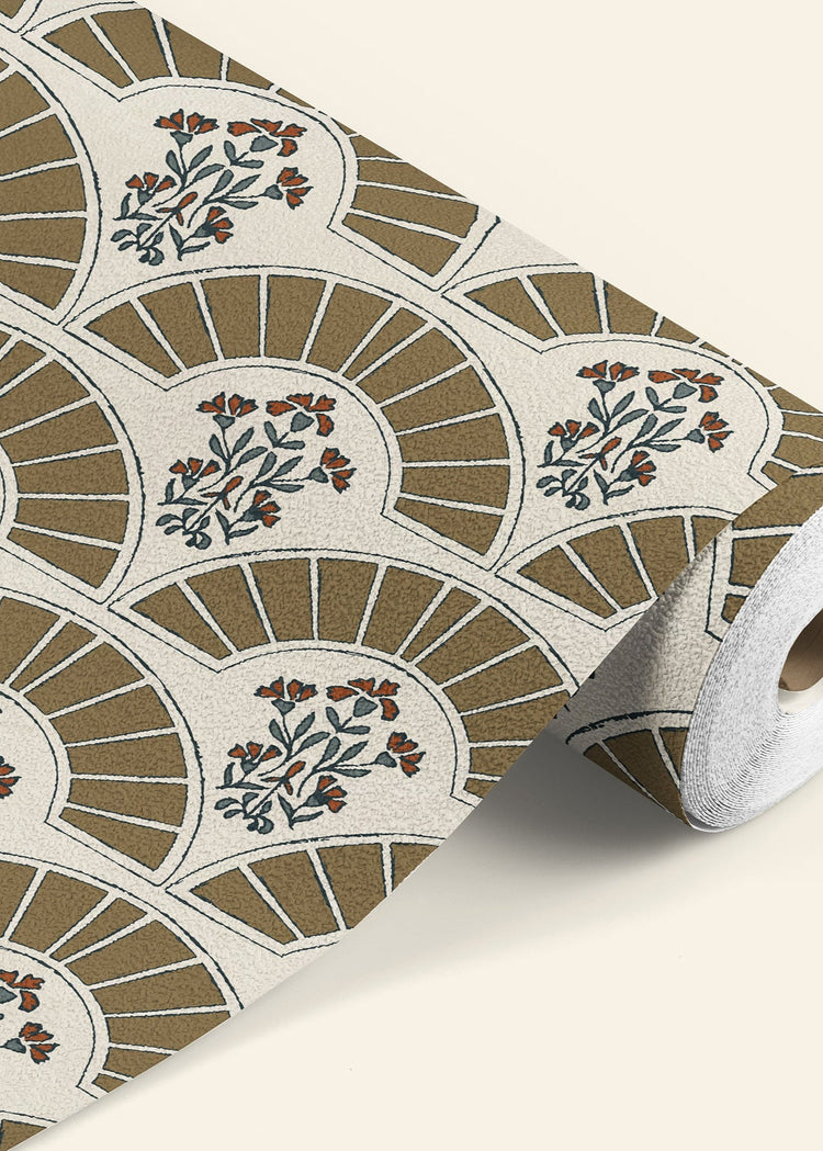 geometric arch on wallpaper byHopeatHome
