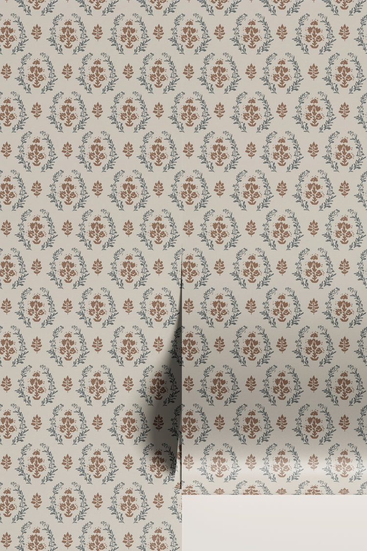 Block Print No. 02 in Rust SAMPLE