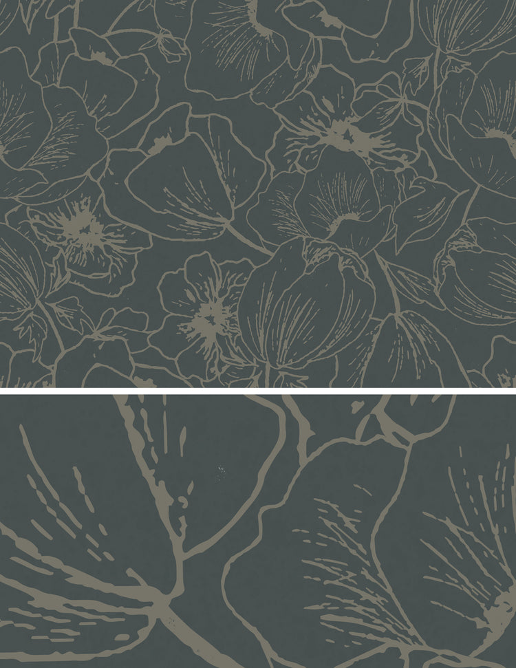 Green Floral Wallpaper