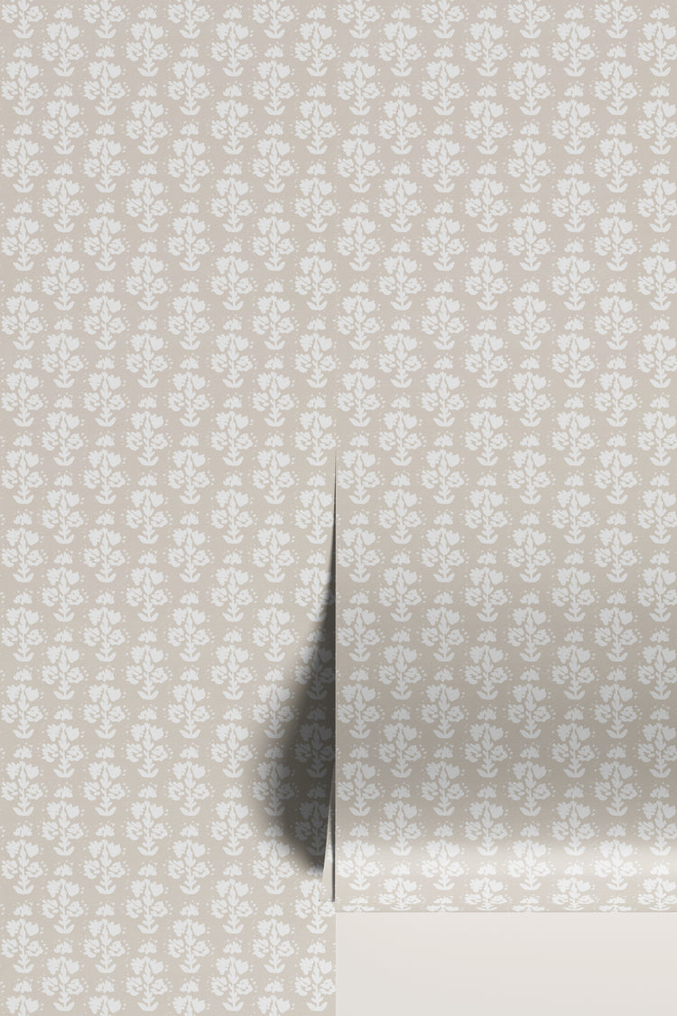 Block Print No. 01 in Oatmeal SAMPLE