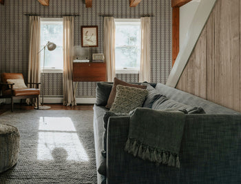 plaid wallpaper for small spaces