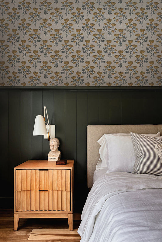 wainscoting and wallpaper