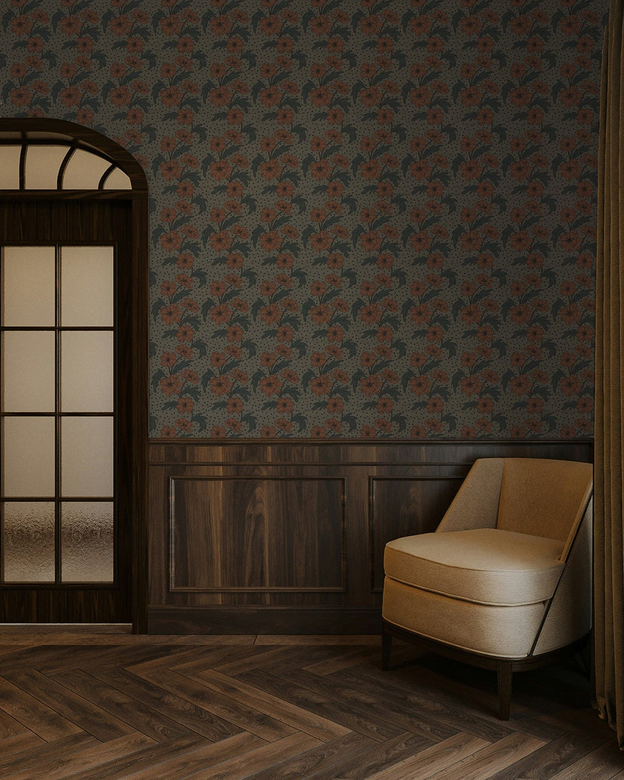 moody floral wallpaper byhopeathome