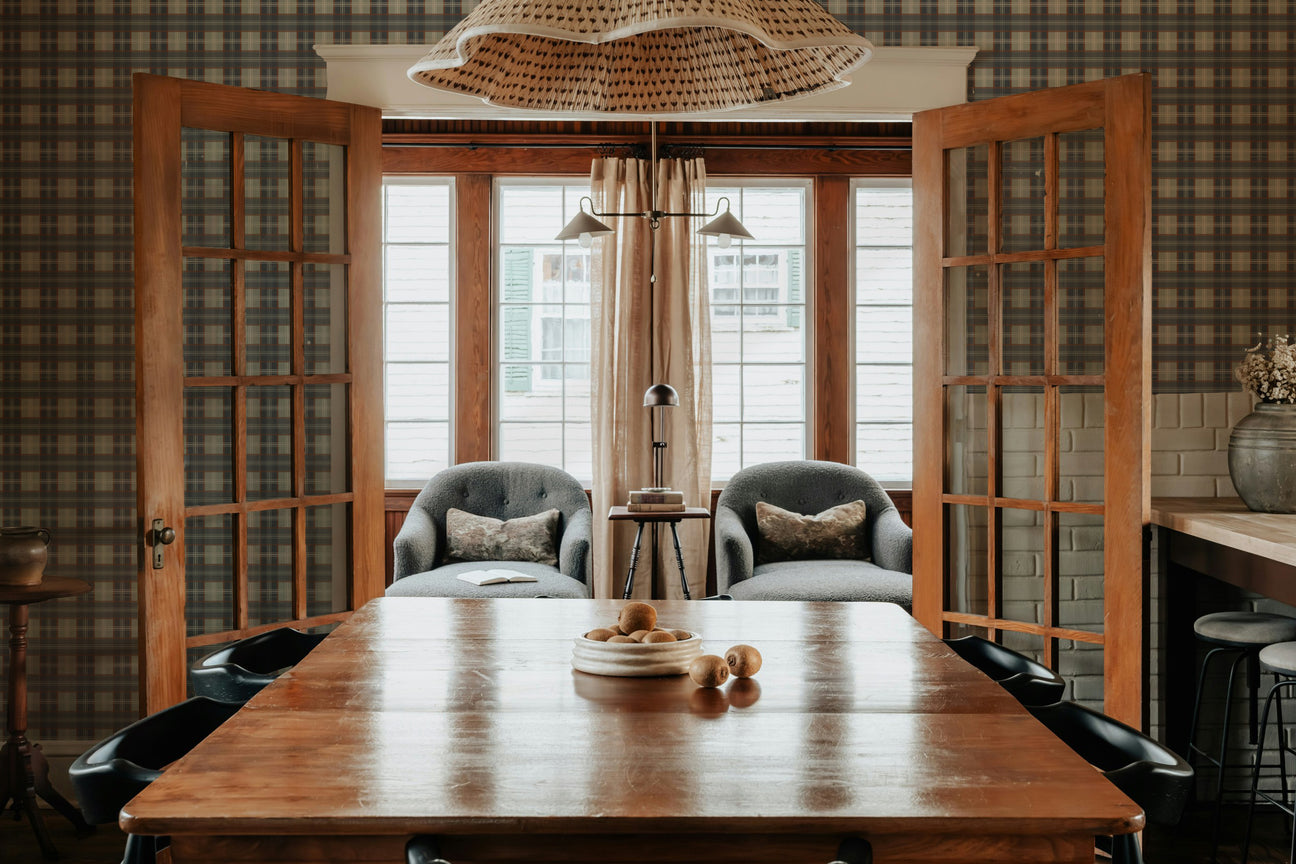 blue wallpaper, navy plaid wallpaper, navy plaid, vintage navy, plaid wallpaper, blue plaid wallpaper, vintage plaid wallpaper byHopeatHome