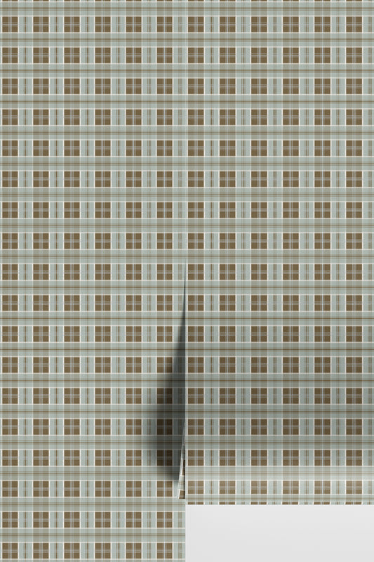 blue wallpaper, plaid wallpaper, blue plaid wallpaper, vintage plaid wallpaper byHopeatHome