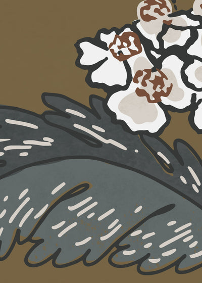 Distressed Floral Wallpaper