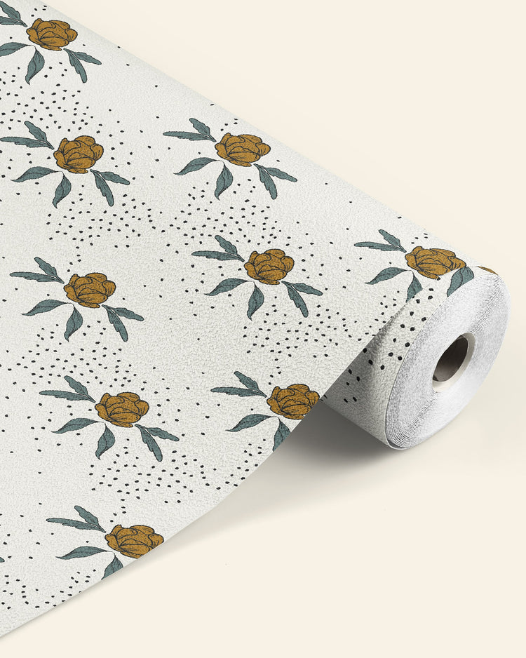 vintage inspired floral wallpaper