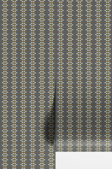 navy wallpaper, moody wallpaper, plaid wallpaper, stripe wallpaper, quilt block inspired wallpaper, block print wallpaper, vintage inspired wallpaper byHopeatHome
