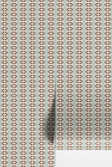 blue wallpaper, simple wallpaper, beige wallpaper, brown wallpaper, neutral wallpaper, moody wallpaper, plaid wallpaper, stripe wallpaper, quilt block inspired wallpaper, block print wallpaper, vintage inspired wallpaper byHopeatHome
