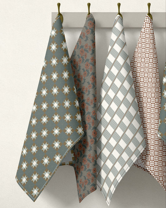 Vintage Inspired Tea Towels for Holiday Pop Up Shop byHopeatHome