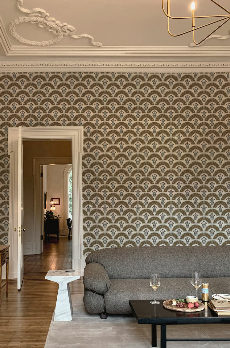 geometric arch on wallpaper byHopeatHome
