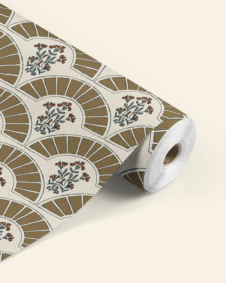 geometric arch on wallpaper byHopeatHome