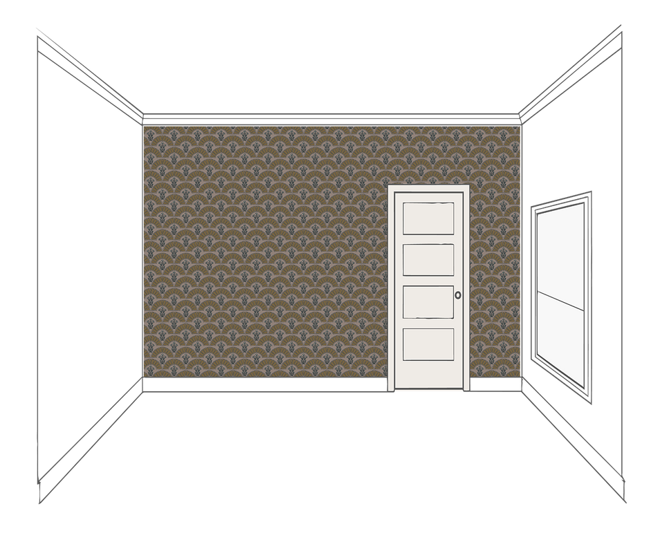 Vintage Scalloped Arched Inspired Wallpaper byHopeatHome