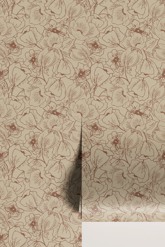 Anemones in Dusty Brick SAMPLE
