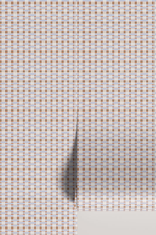 Painterly Plaid in Dusty Peach SAMPLE