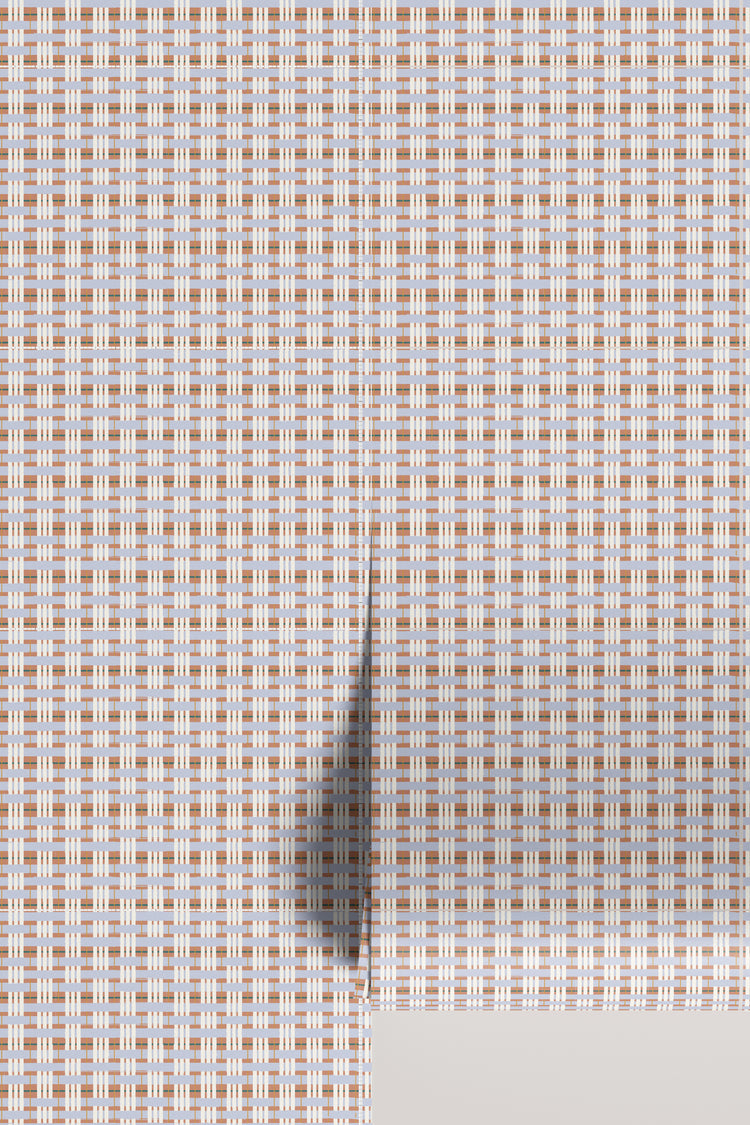 Painterly Gingham Wallpaper