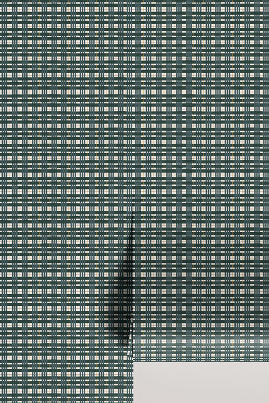 Painterly Plaid in Hunter SAMPLE