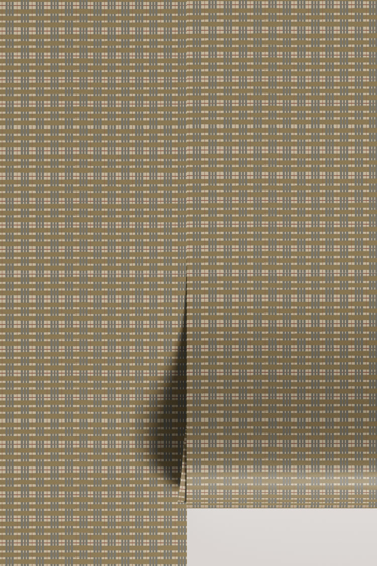 Painterly Gingham Wallpaper