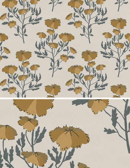 Yellow Floral Wallpaper