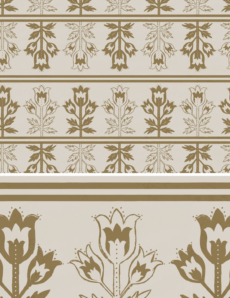 Floral Stripe Wallpaper for Walls