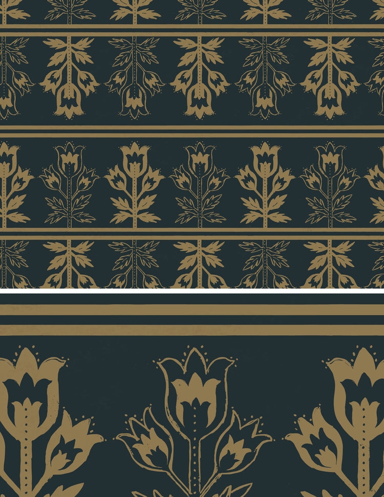 Floral Stripe Wallpaper for Walls