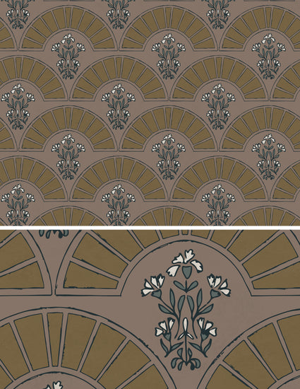 Scallop Floral Wallpaper for Walls