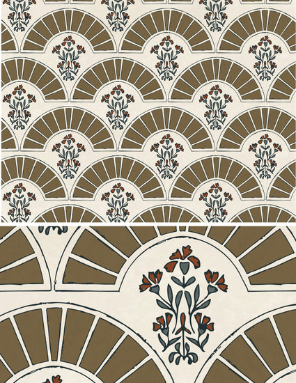 Scallop Floral Wallpaper for Walls